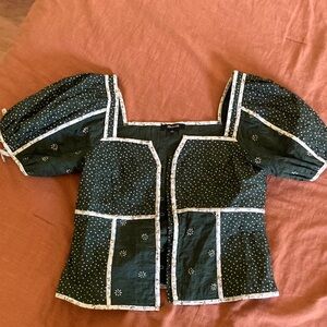 Madewell patchwork blouse